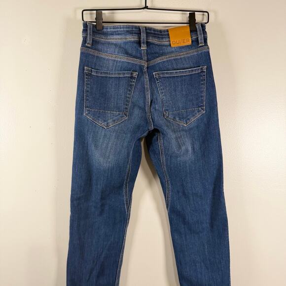 DU/ER L2X Performance Denim Mid Rise Straight Jeans Slim Fit Blue Size 28 x 30 - Picture 13 of 15